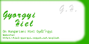 gyorgyi hiel business card